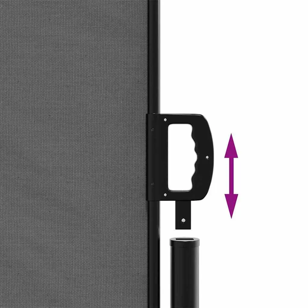 Retractable Side Awning Anthracite 160x600cm Garden Privacy Screen Patio Balcony