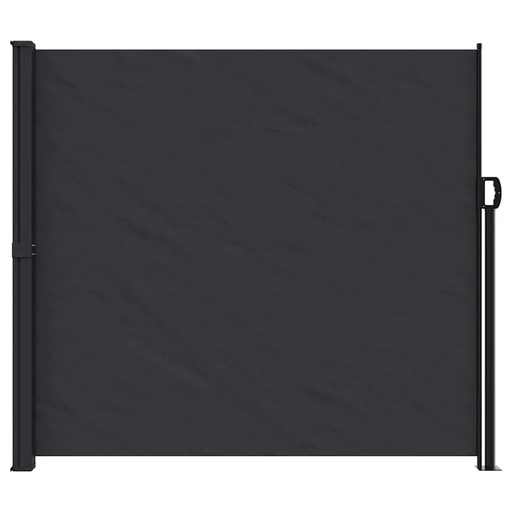 Retractable Side Awning Black 180x600cm Outdoor Garden Privacy Screen Patio