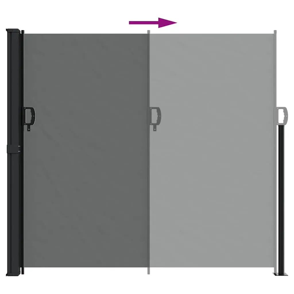 Retractable Side Awning 180x600cm Anthracite Patio Balcony Privacy Screen Garden