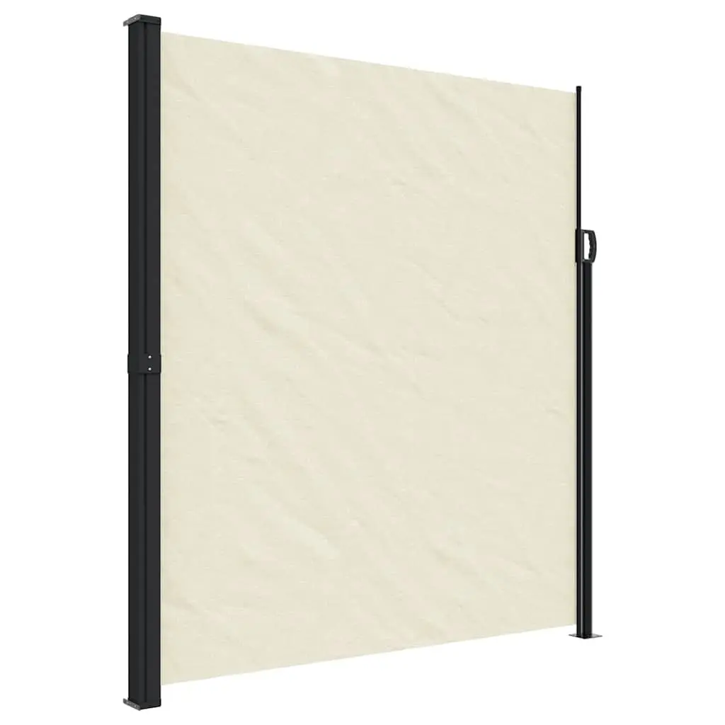 Retractable Side Awning Cream 220x600cm Outdoor Privacy Screen Patio Balcony