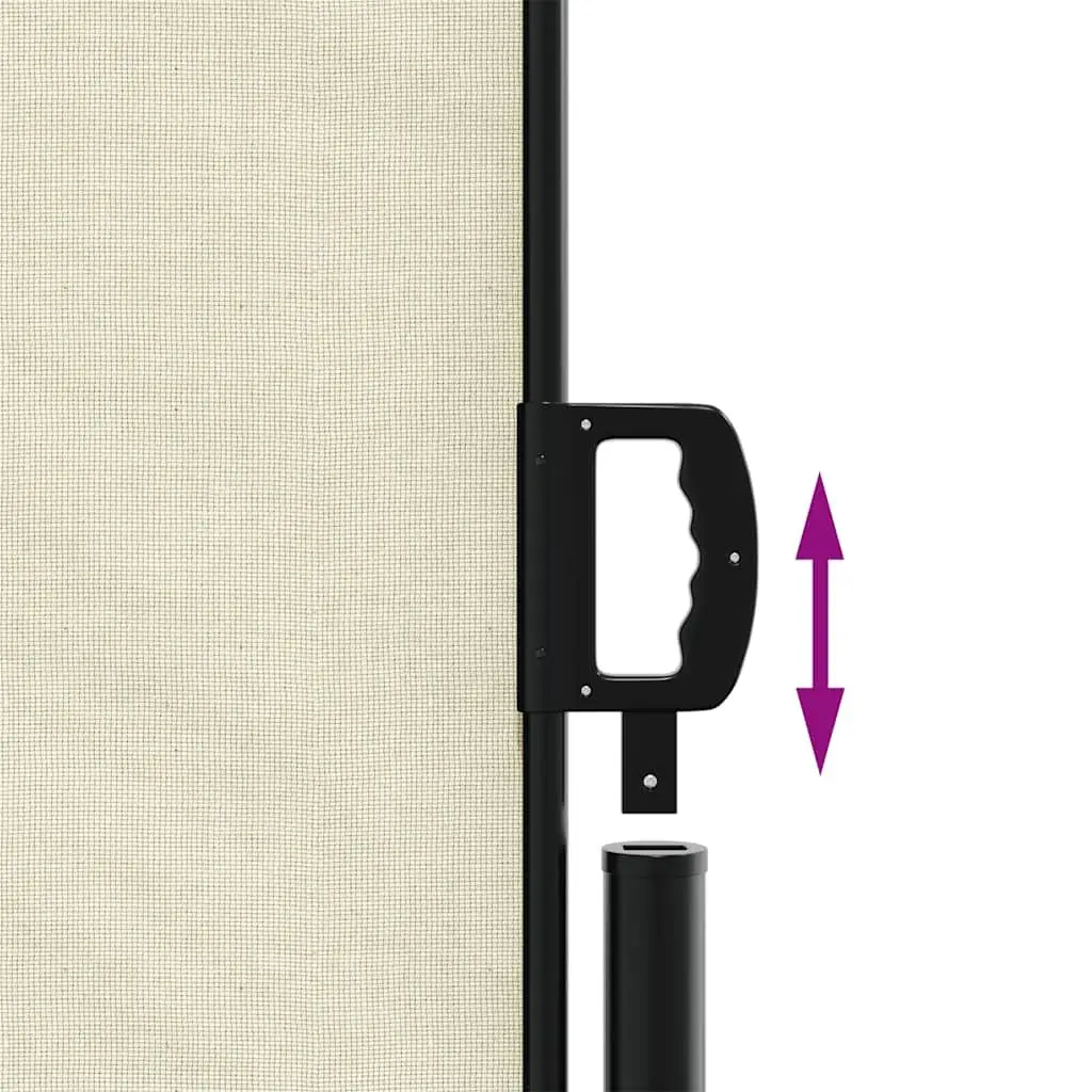 Retractable Side Awning Cream 220x600cm Outdoor Privacy Screen Patio Balcony