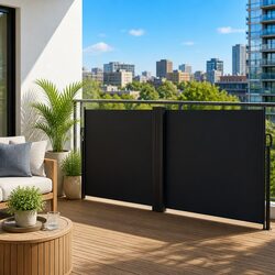 Specifications of Black Retractable Side Awning 100x1000cm