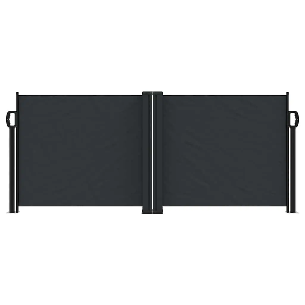 Retractable Side Awning Black Garden Privacy Screen 100x1000cm Patio Balcony
