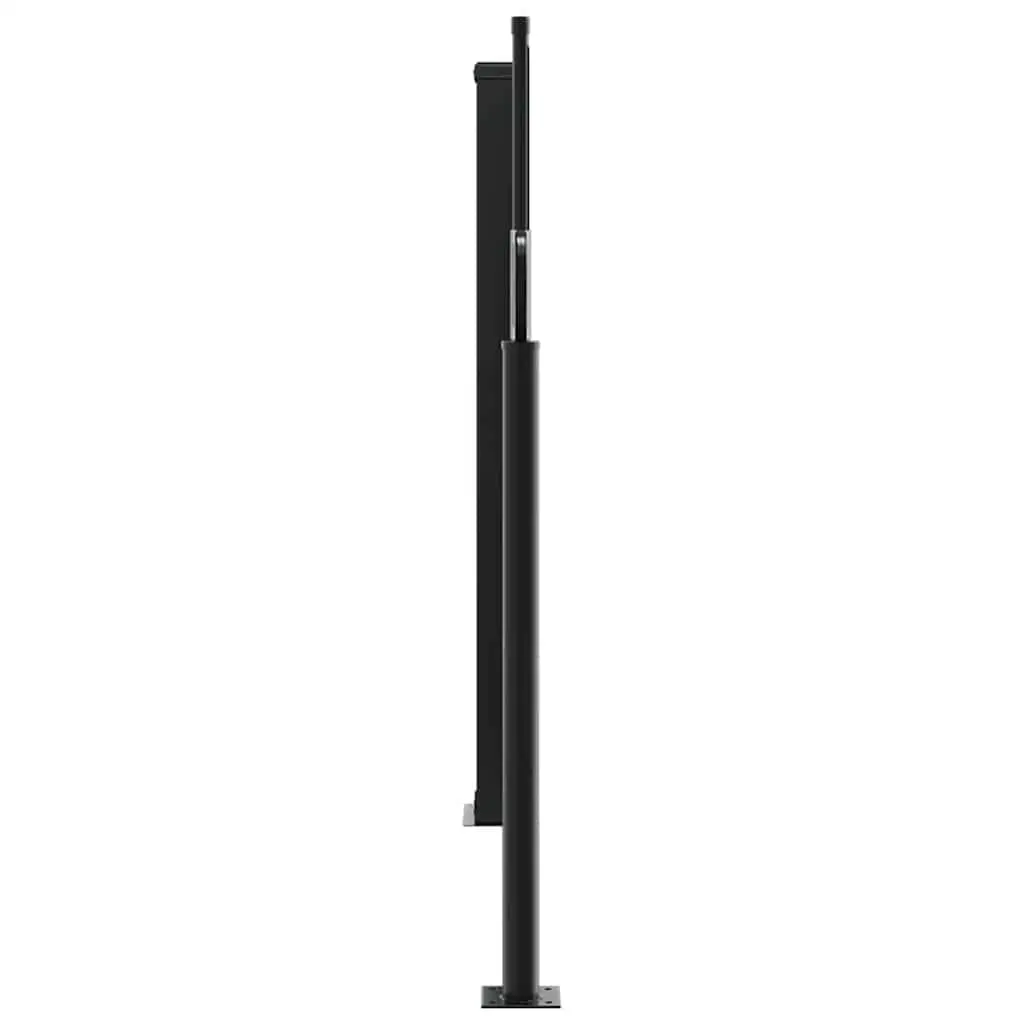 Retractable Side Awning Black Garden Privacy Screen 100x1000cm Patio Balcony