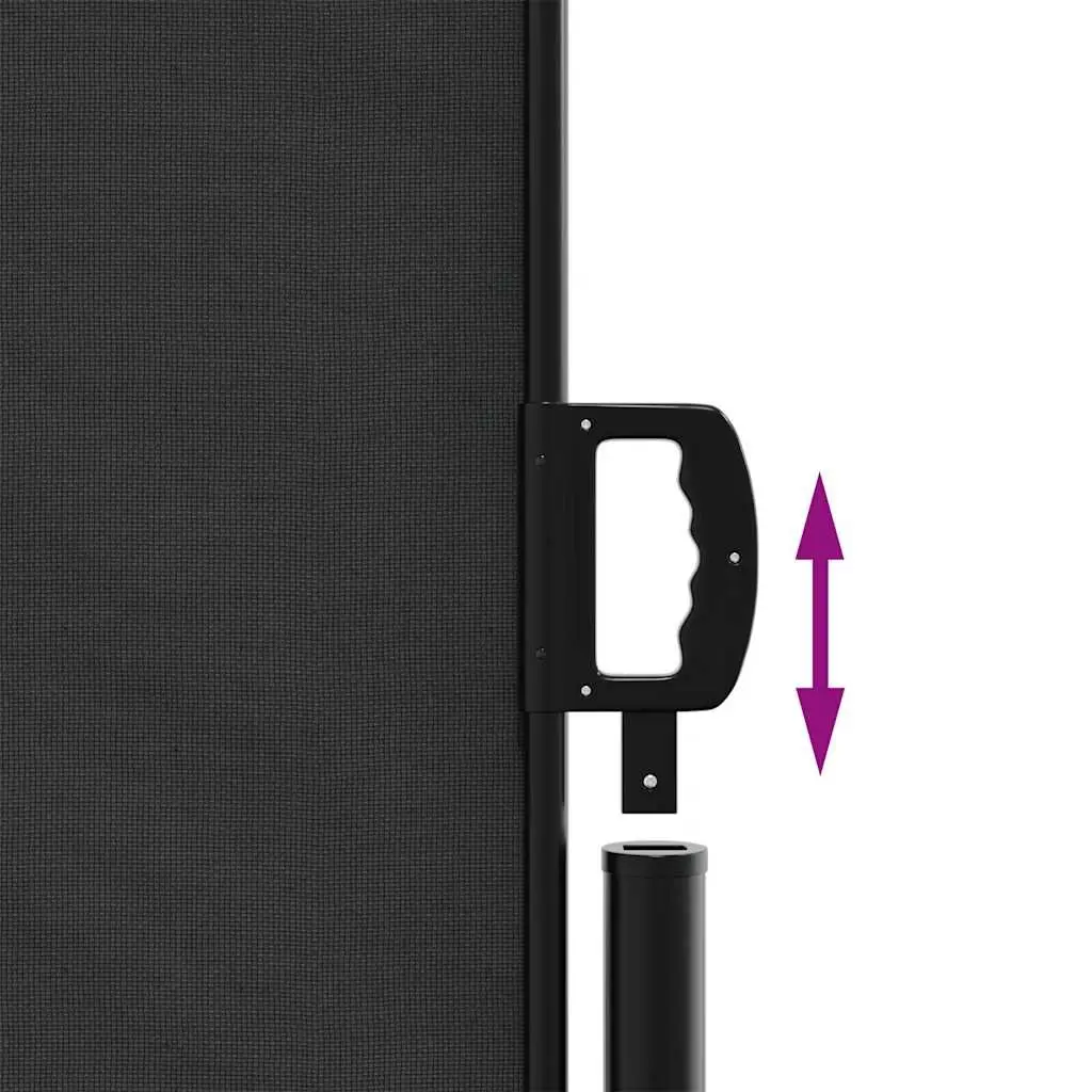 Retractable Side Awning Black Garden Privacy Screen 100x1000cm Patio Balcony