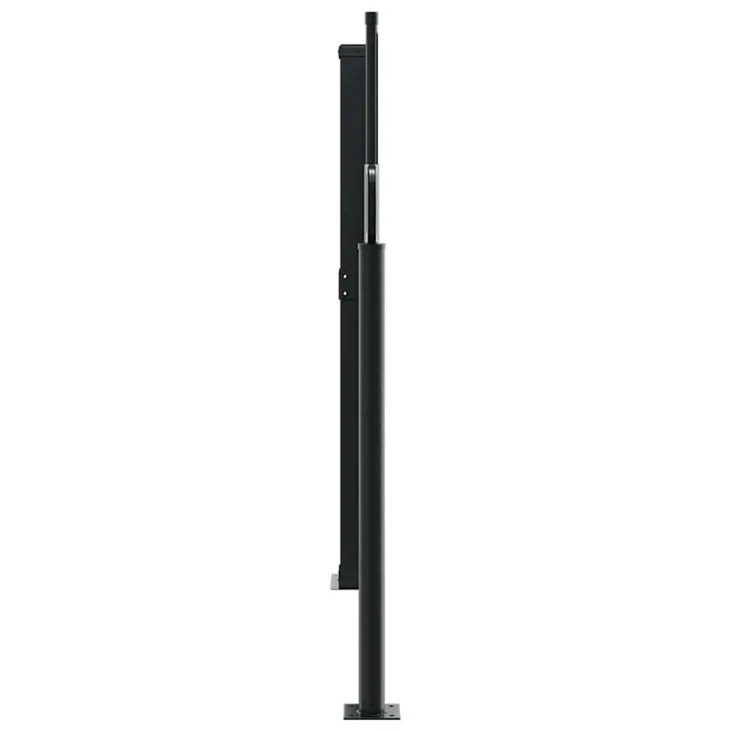 Black Retractable Side Awning 140 cm x 1000 cm Outdoor Privacy Screen for Patio Garden Balcony