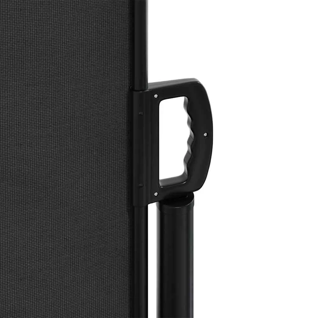 Black Retractable Side Awning 140 cm x 1000 cm Outdoor Privacy Screen for Patio Garden Balcony
