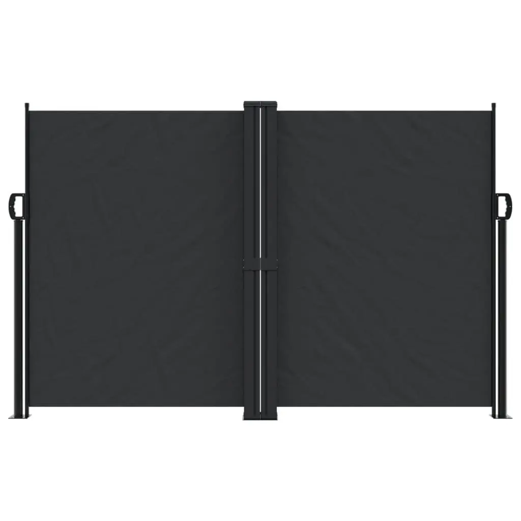 Retractable Side Awning Black 160x1000cm Garden Privacy Screen Patio Balcony
