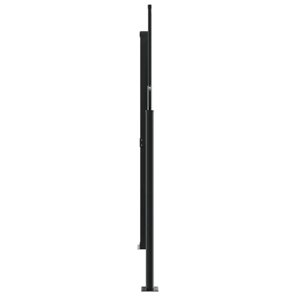 Retractable Side Awning Black 160x1000cm Garden Privacy Screen Patio Balcony