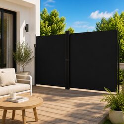 Retractable Side Awning Specifications: 220x1200cm, Black