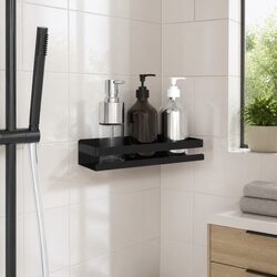 Shower Shelf Storage: 30x10x6 cm, Stainless Steel, Black