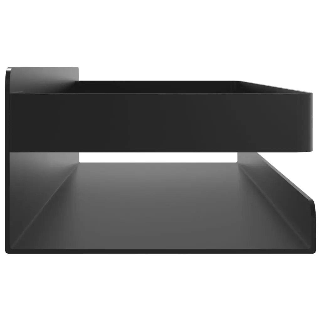 Shower Shelf Storage Organiser Bathroom Wall Mount Black Stainless Steel 30 x 10 x 6 cm