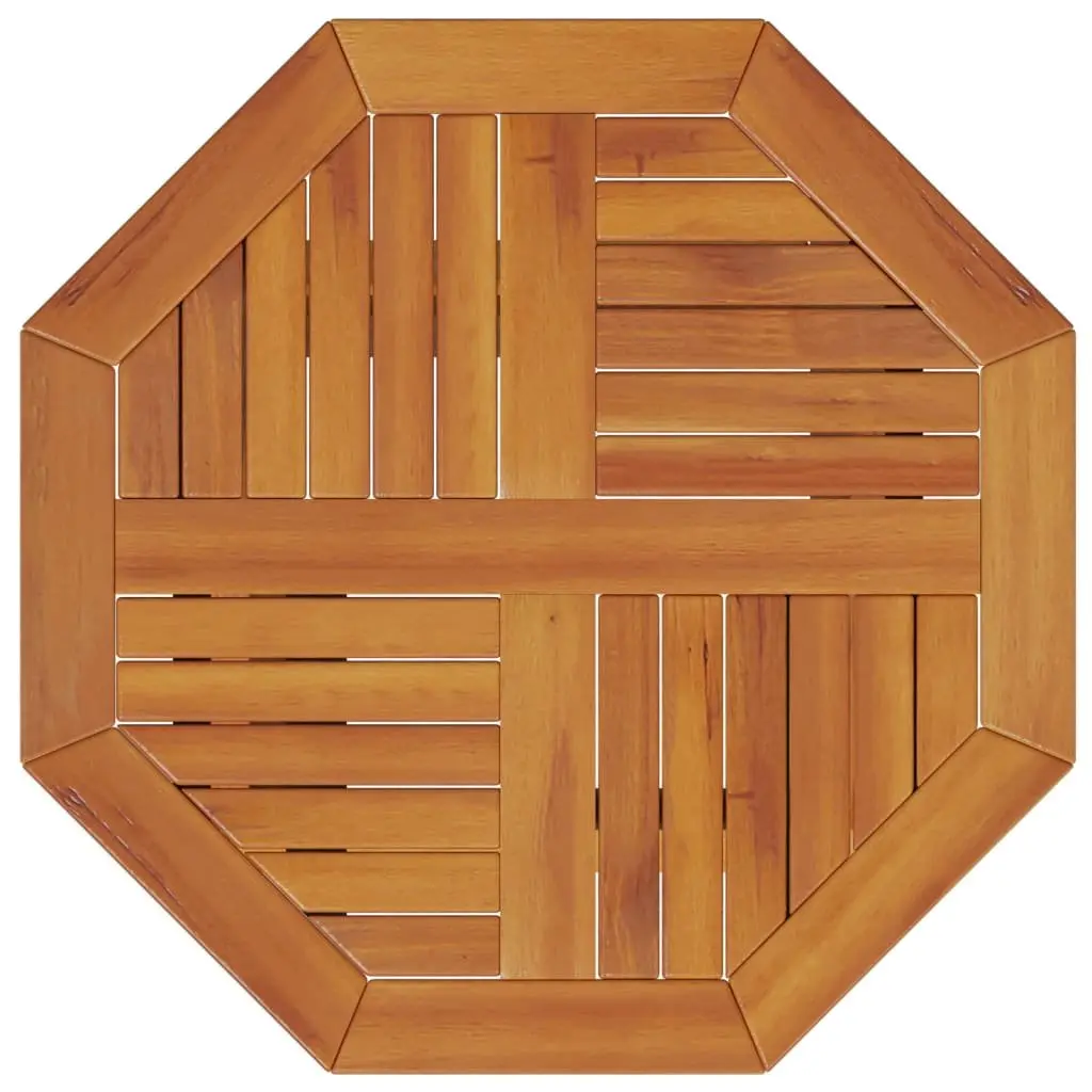 Folding Garden Table Round Ø60x75 cm Outdoor Patio Dining Brown Wood