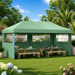 Foldable Green Pop-Up Party Tent - Specs and Features