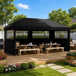 Black Foldable Party Tent - Specs & Features