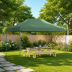 Green Foldable Pop-Up Party Tent - 440 x 292 x 315 cm