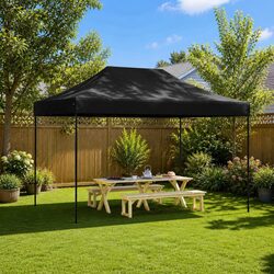 Black Outdoor Gazebo: Dimensions and Materials