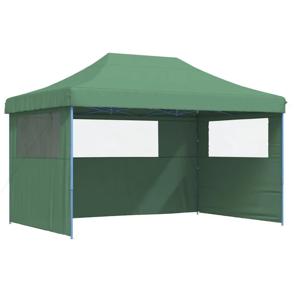 Pop-Up Party Tent Outdoor Use Green 3 Sidewalls