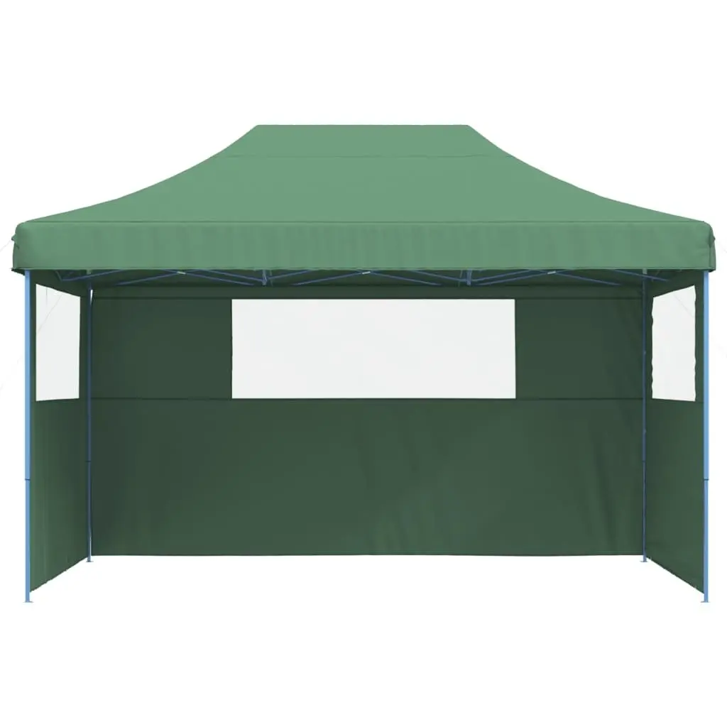 Pop-Up Party Tent Outdoor Use Green 3 Sidewalls