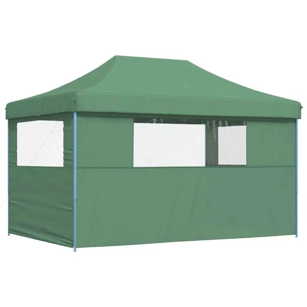 Pop-Up Party Tent Outdoor Use Green 3 Sidewalls