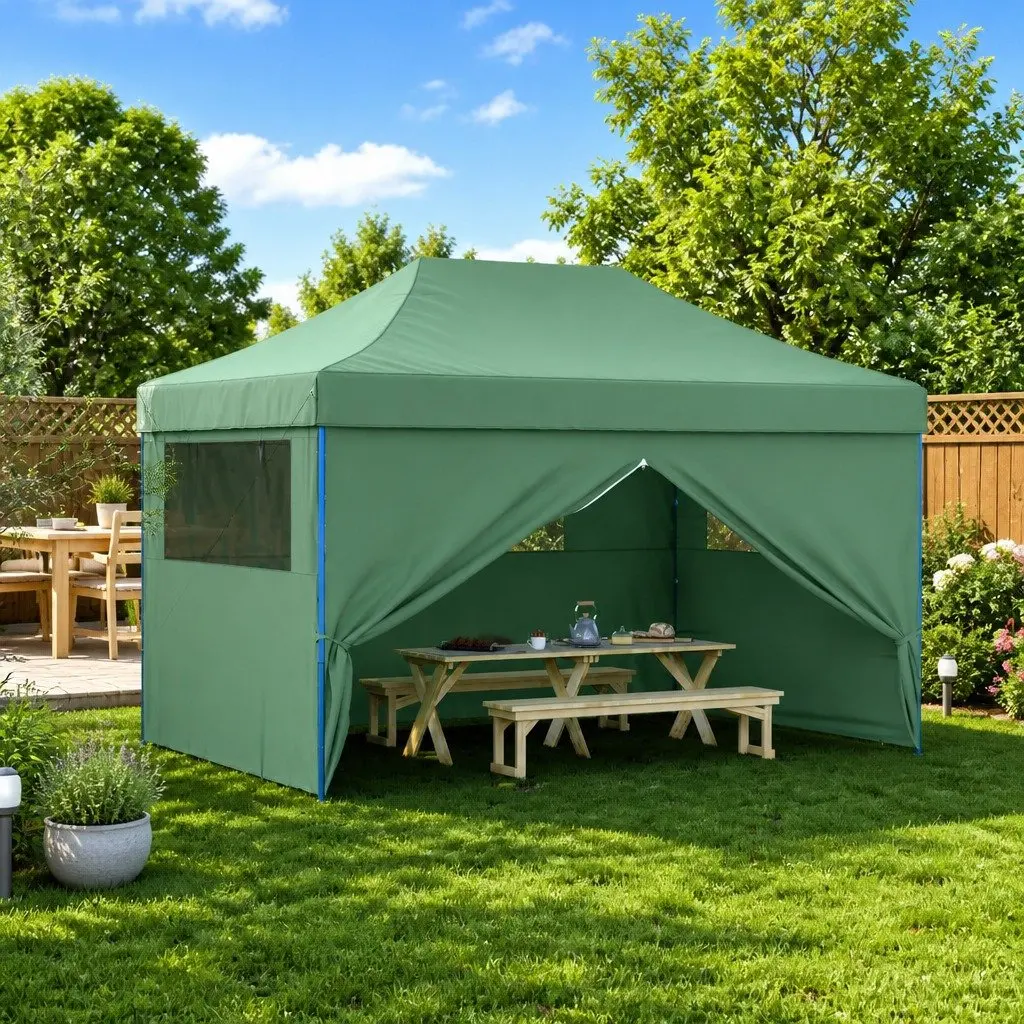 Foldable Green Pop-Up Party Tent