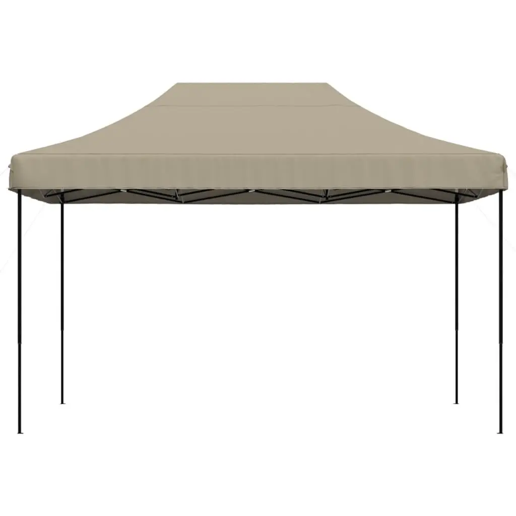 Foldable Pop-Up Party Tent Outdoor Use 410 x 279 x 315 cm Taupe Event Shelter Garden