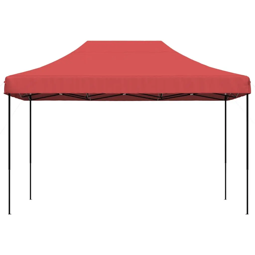 Foldable Pop-Up Party Tent Outdoor Canopy Gazebo Burgundy Red 410 x 279 x 315 cm