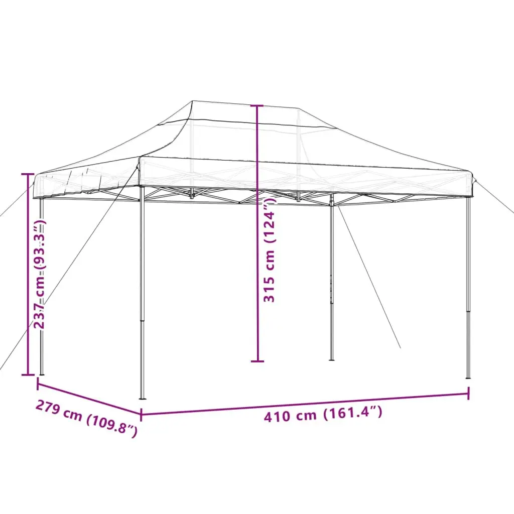 Pop-Up Party Tent Outdoor Gazebo 410x279x315cm
