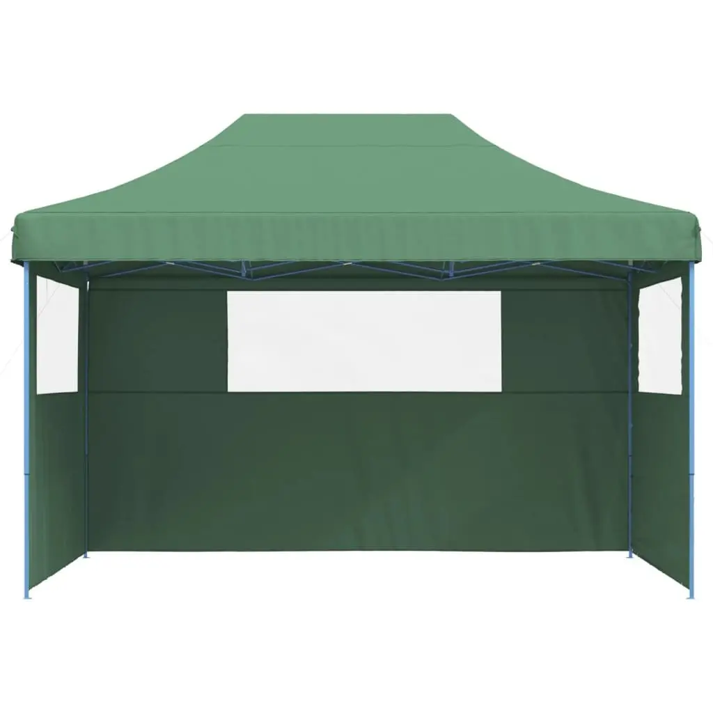 Foldable Pop-Up Party Tent Outdoor Use Green 3 Sidewalls