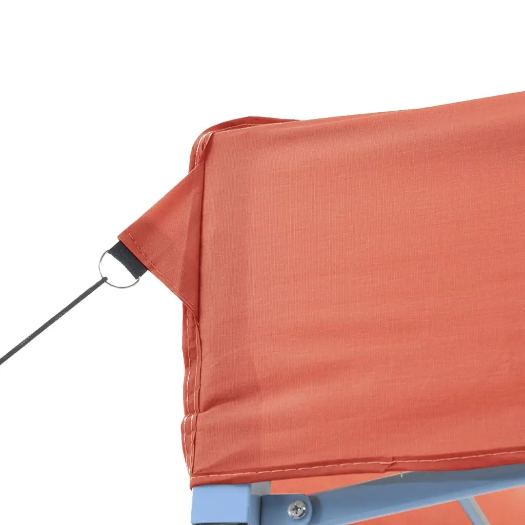 Foldable Pop-Up Party Tent Outdoor Gazebo Canopy with 3 Sidewalls Orange