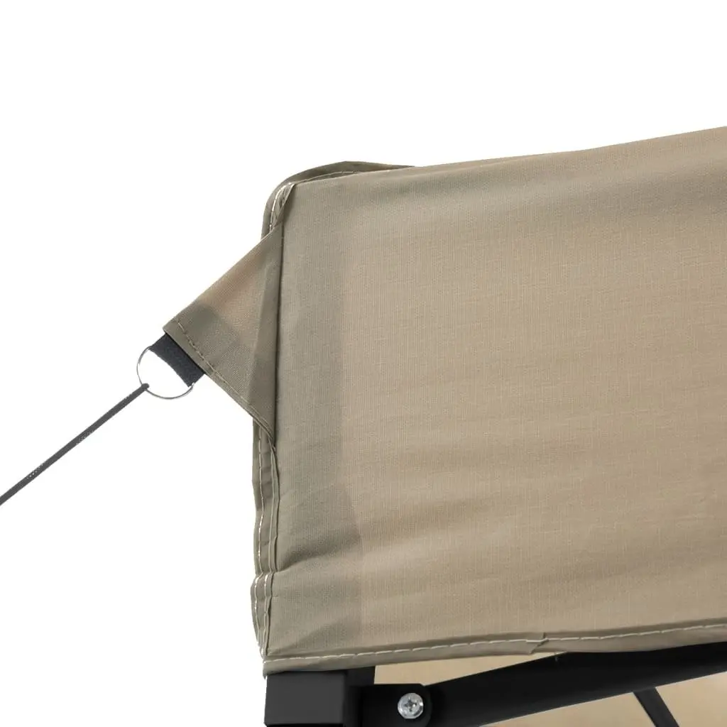 Pop-Up Party Tent Outdoor Use 4 Sidewalls Taupe