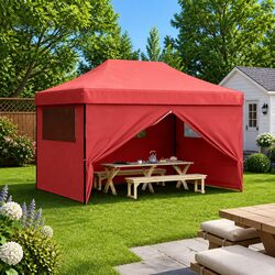 Specifications of Red Foldable Pop-Up Party Tent