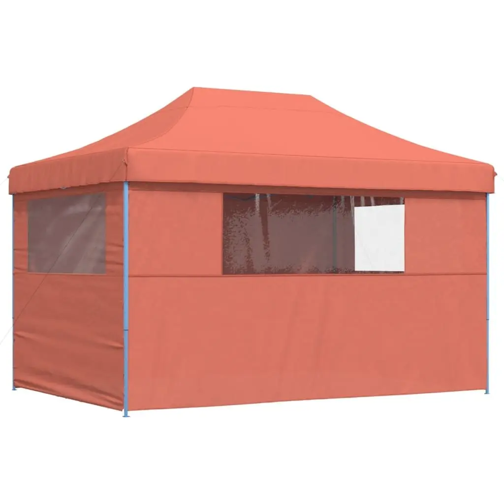Foldable Pop-Up Party Tent Outdoor Garden 4 Sidewalls Orange