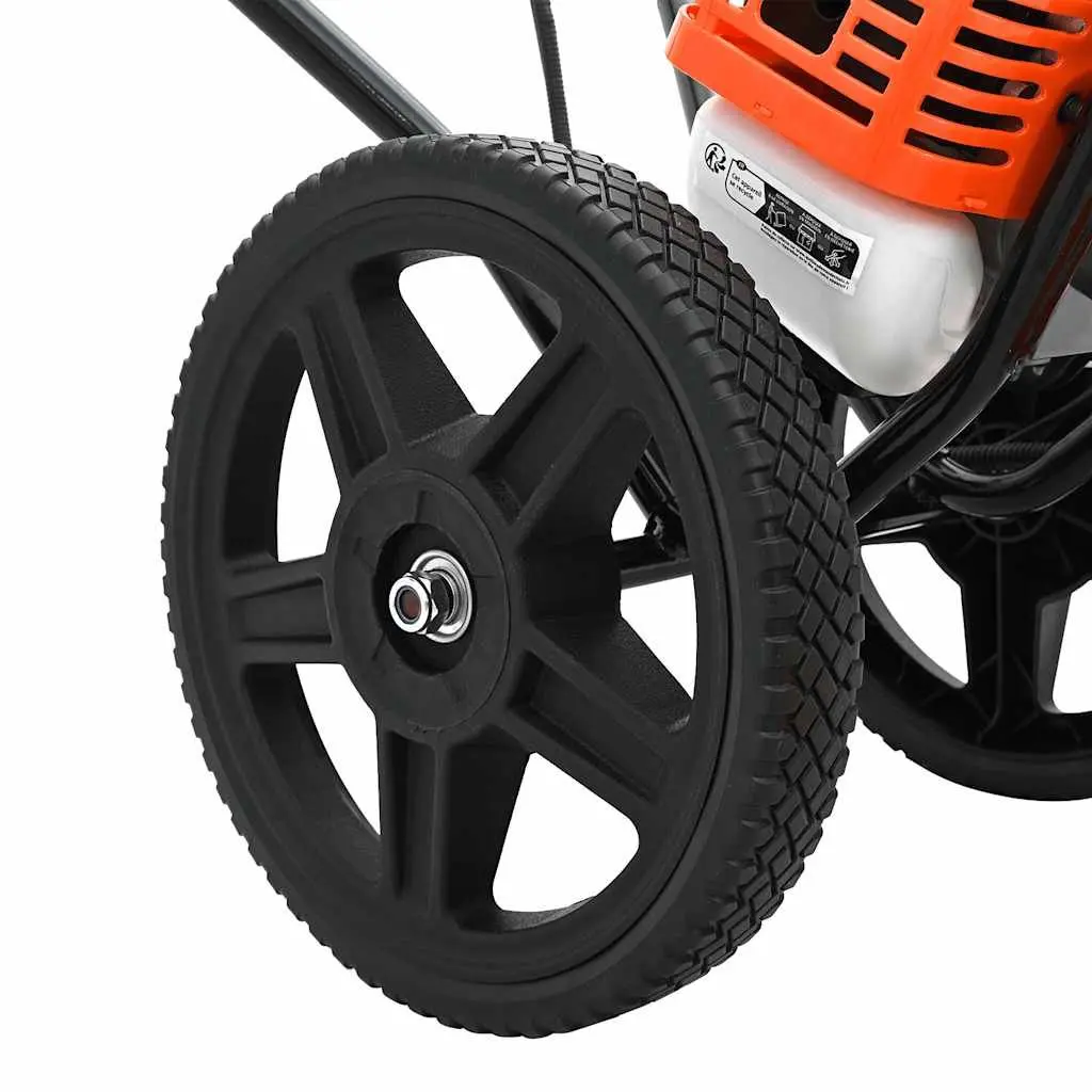 Brush Cutter with Wheels 52cc Engine Grass Trimmer Weed Whacker Garden Tool