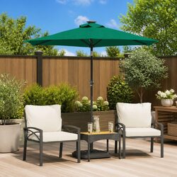 Garden Parasol Specs: 225x225x212cm Steel and Polyester