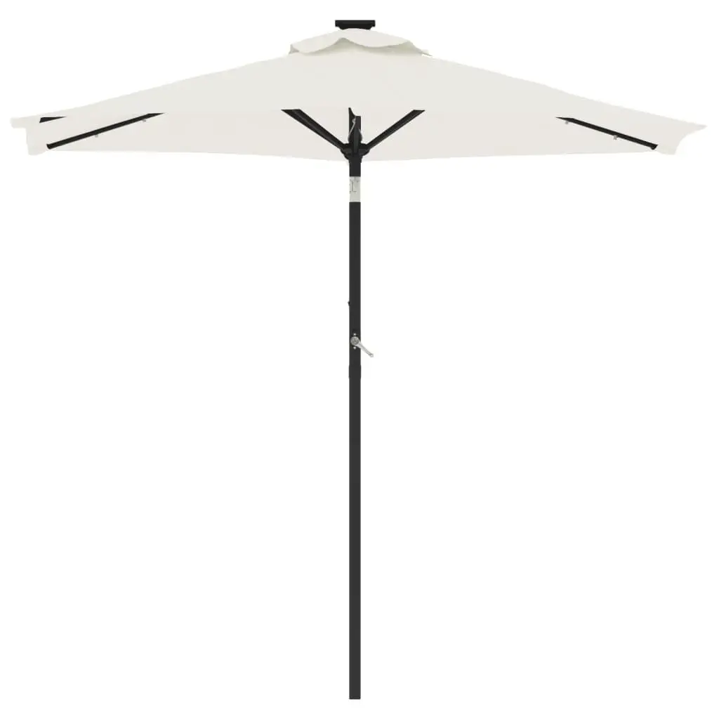 Garden Parasol Outdoor Umbrella with LED Lights 225x225x212cm