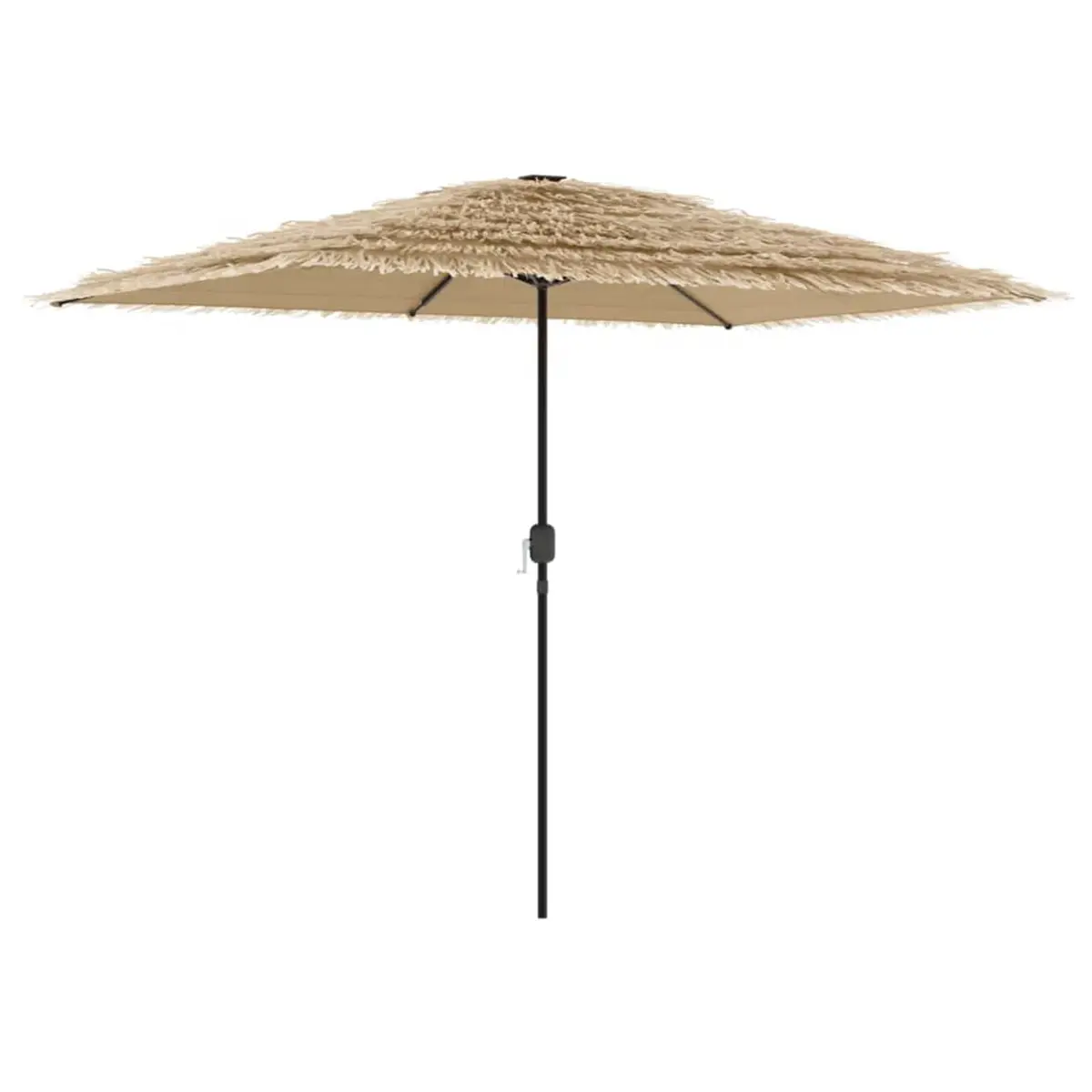 Garden Parasol Crank Umbrella 300x200cm Brown for Outdoor Patio Shade