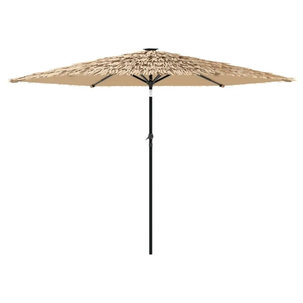 Garden Parasol Outdoor Umbrella Sun Shade Patio Crank Brown 288x288x225cm