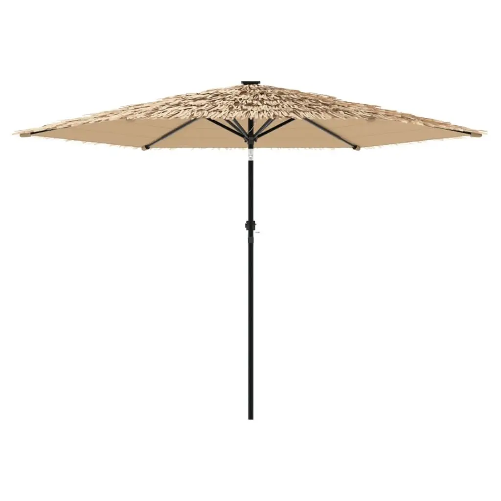 Garden Parasol Outdoor Umbrella Sun Shade Patio Crank Brown 288x288x225cm