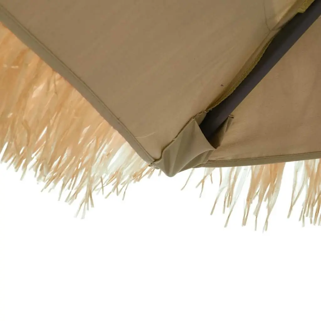 Garden Parasol Outdoor Umbrella Sun Shade Brown 324x324x247cm