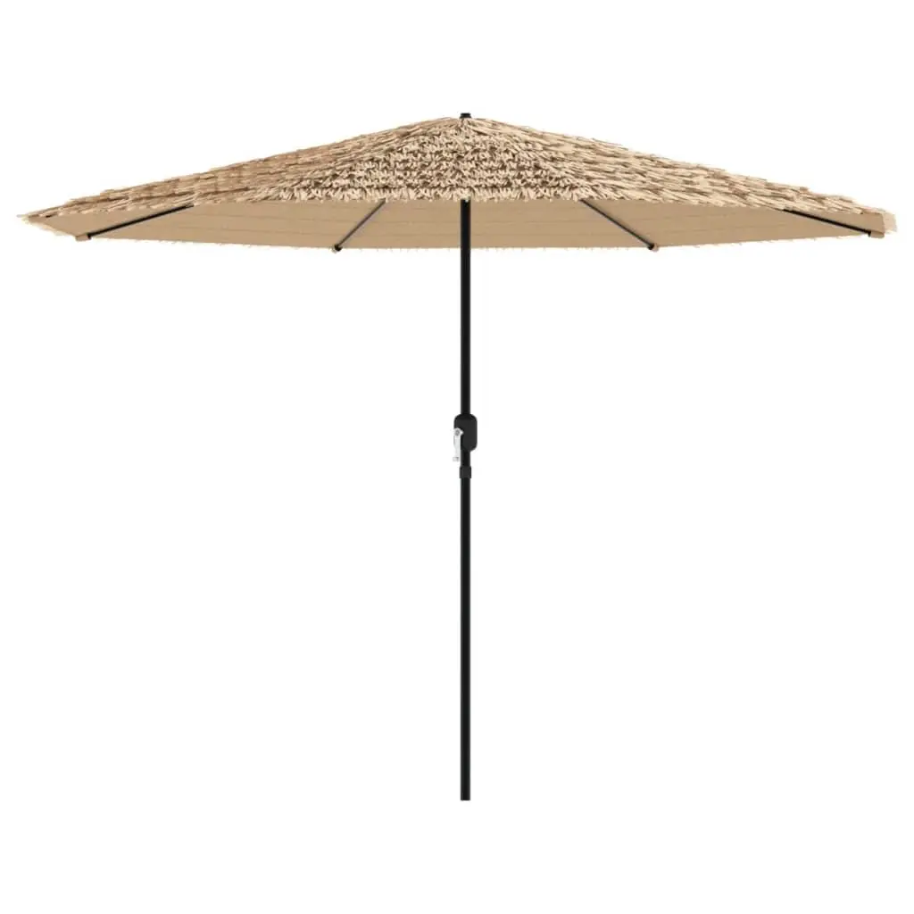 Garden Umbrella Sun Shade Crank Mechanism Brown 388x388x248cm for Outdoor Use