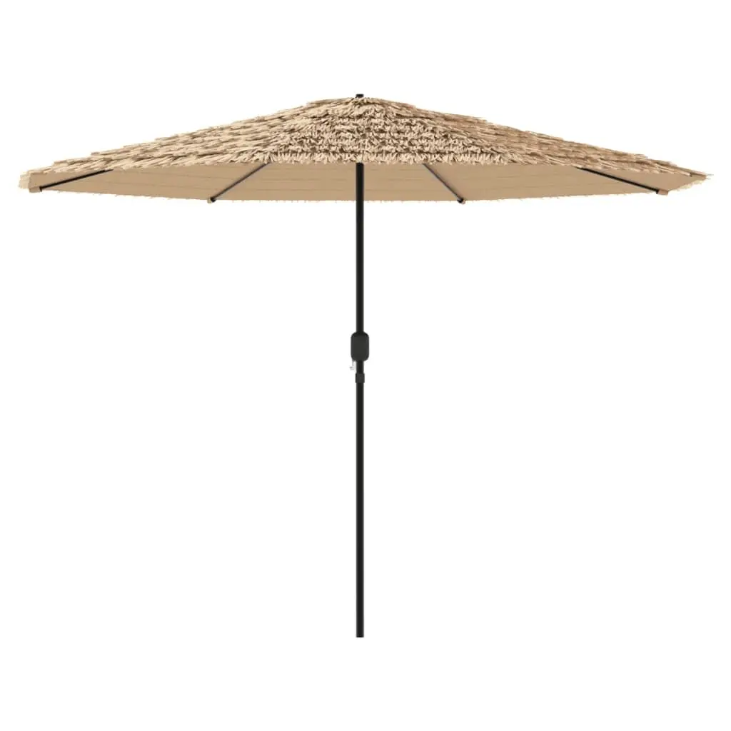 Garden Umbrella Sun Shade Crank Mechanism Brown 388x388x248cm for Outdoor Use