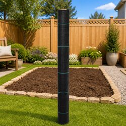 Weed Control Membrane Dimensions: 1x150m, Black Polypropylene