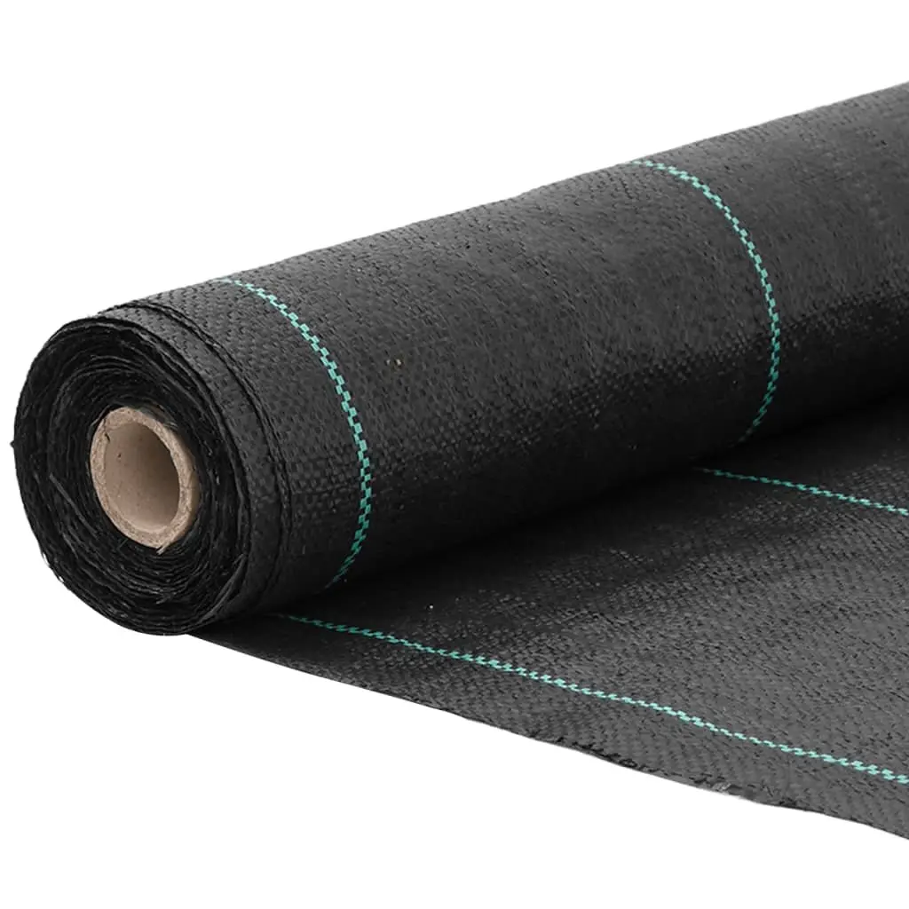 Weed Control Mat for Garden 1.5 x 50 m Black Polypropylene Landscape Fabric