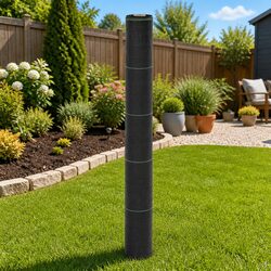 1x50m Weed Control Mat: Black Polypropylene Fabric