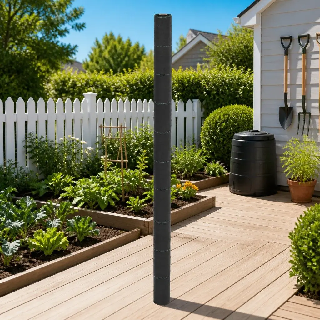 Black Landscape Weed Control Fabric 2x25m