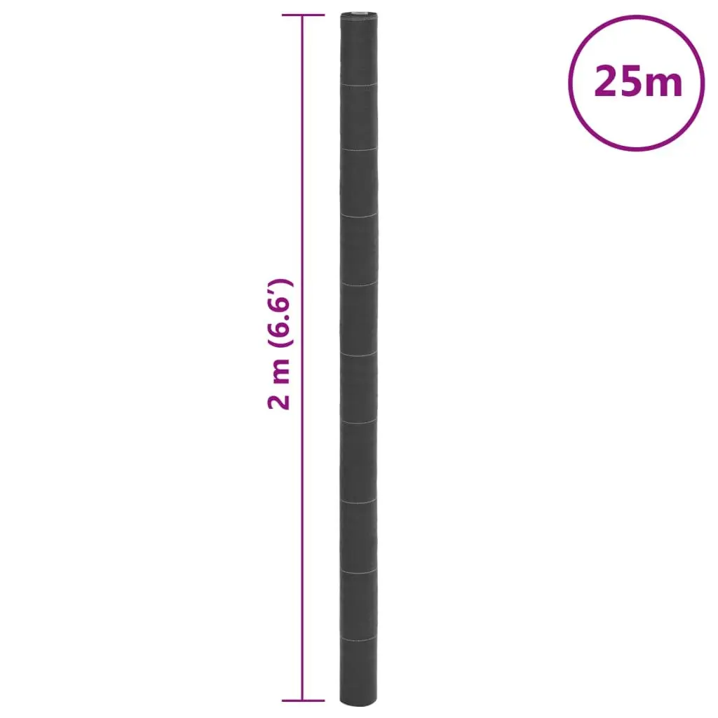 Black Landscape Weed Control Fabric 2x25m