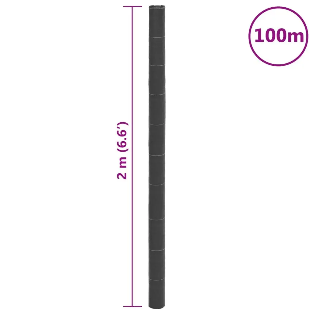 Weed Membrane Black 2x100 m Landscape Fabric Mat Garden Weed Control Suppression