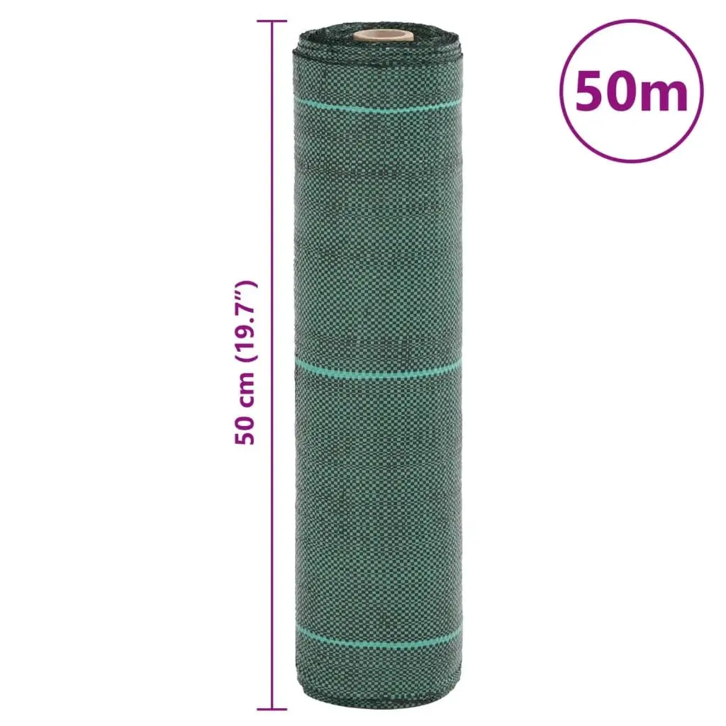 Weed Control Membrane Landscape Fabric Green 0.5x50m Garden