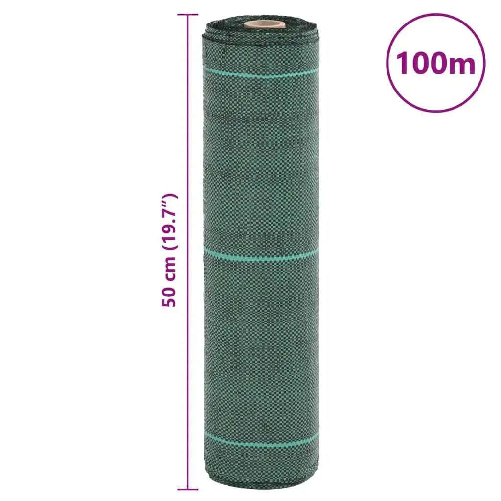 Weed Control Membrane for Garden 0.5x100 m Green Landscape Fabric